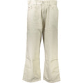 Jeans pour femmes Tommy Hilfiger en coton beige, coupe classique et détails modernes.
