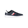 Basket en polyuréthane bleu Tommy Hilfiger pour homme, style sneaker avec semelle blanche.
