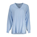 Pull en laine pour femmes Guess Jeans, couleur azur, avec un style décontracté et détails en acrylique.