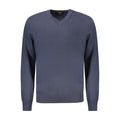 T-shirt homme Hugo Boss en coton bleu à manches longues, coupe classique et logo discret sur la poitrine.