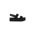 Sandales à plateforme en coton biologique noir de Calvin Klein Jeans, avec bride large et design moderne.