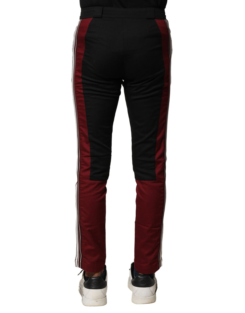 Pantalon jogger homme Dolce & Gabbana en coton multicolore, style décontracté avec ceinture élastique et poches latérales.