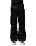 Pantalon droit en nylon noir Dolce & Gabbana avec logo DG visible, style décontracté et moderne.