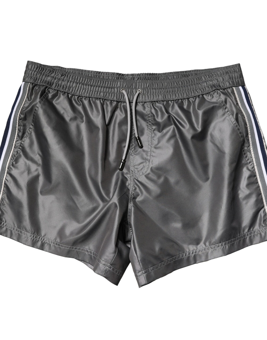 Shorts bermuda décontractés en polyester gris de Dolce & Gabbana, taille mi-haute, style casual pour homme