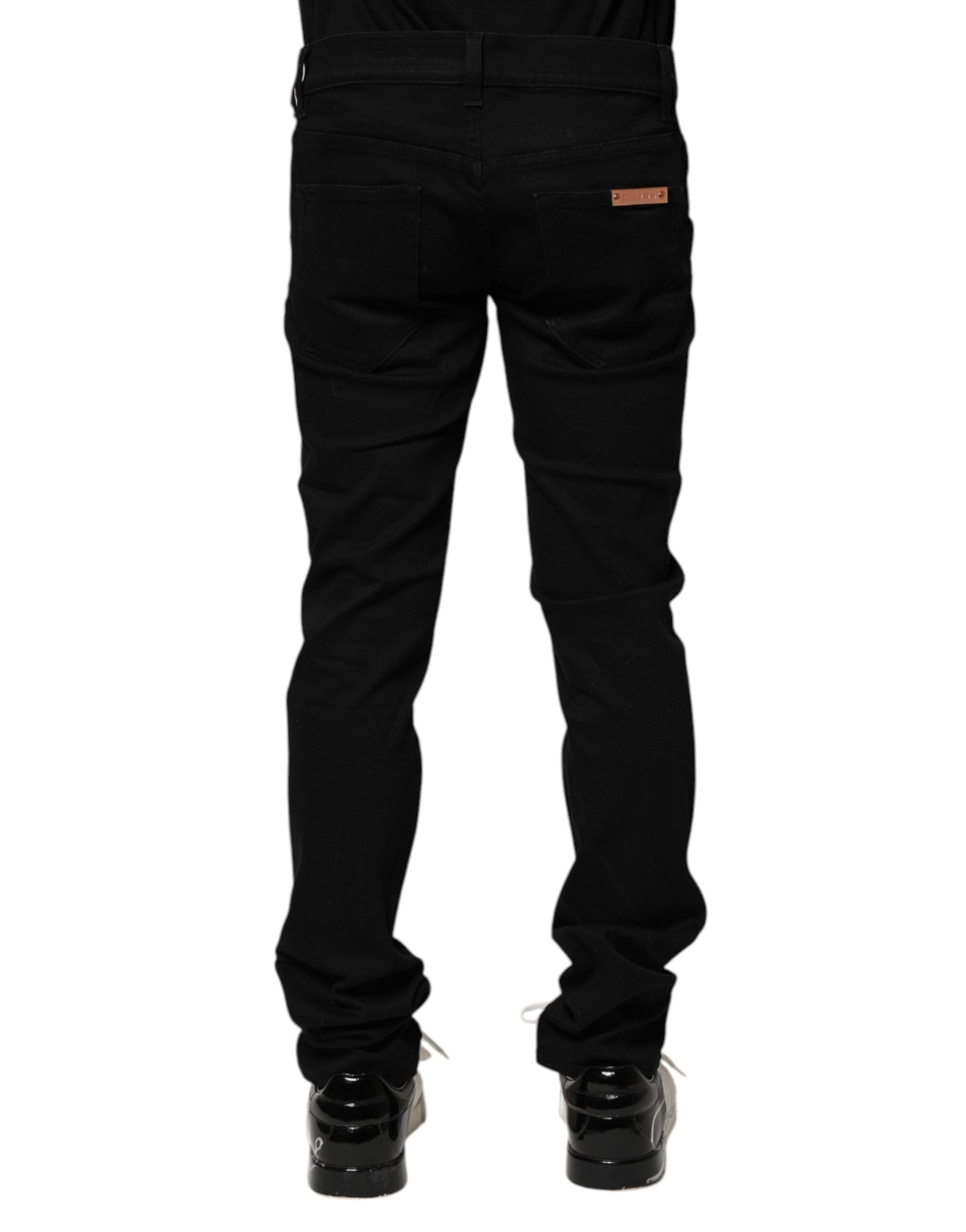 Jeans skinny en coton noir de Dolce & Gabbana pour homme, coupe ajustée et moderne, détails classiques en denim.