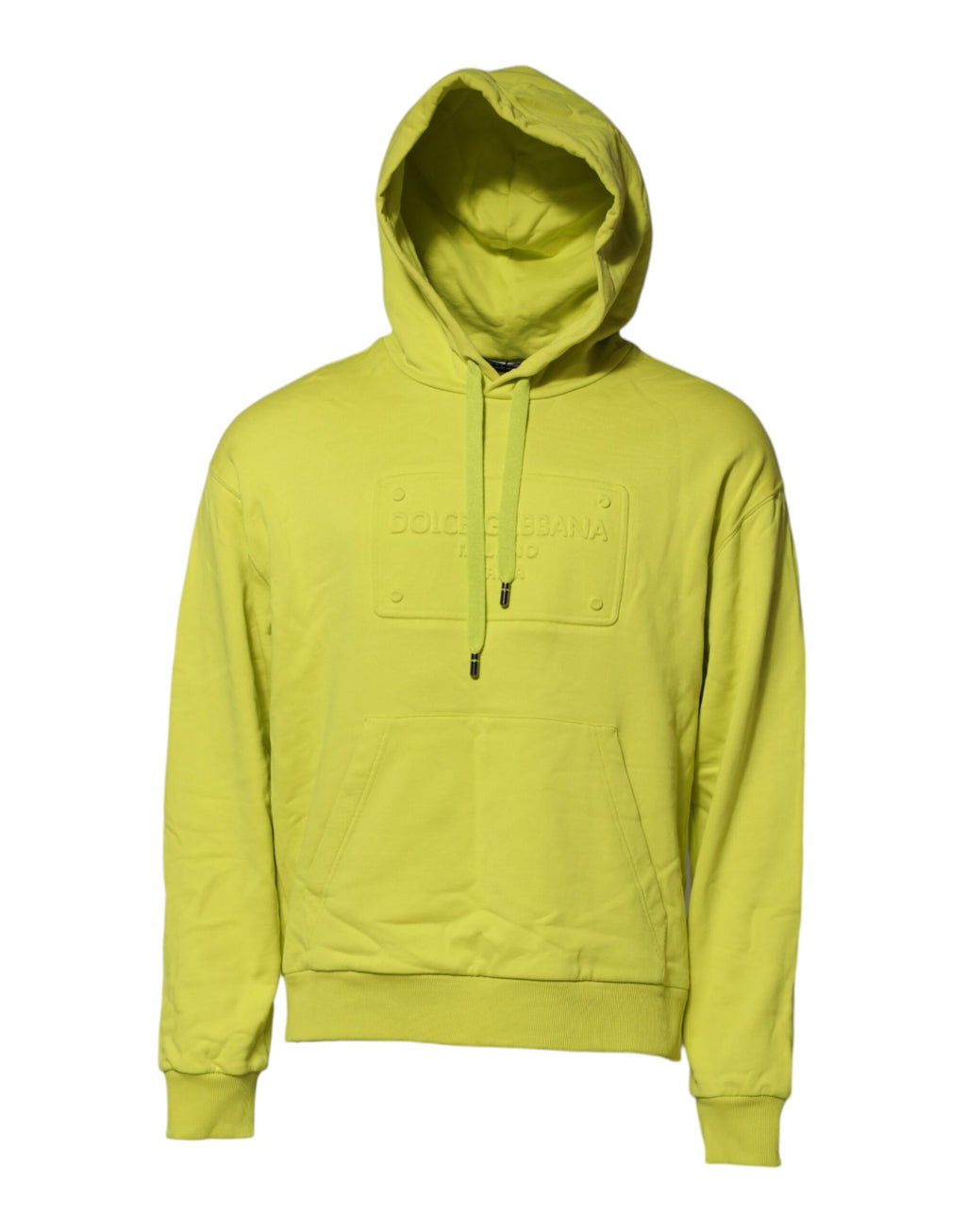Sweat à capuche en coton vert Dolce & Gabbana avec logo, confortable et stylé, pour un look décontracté.