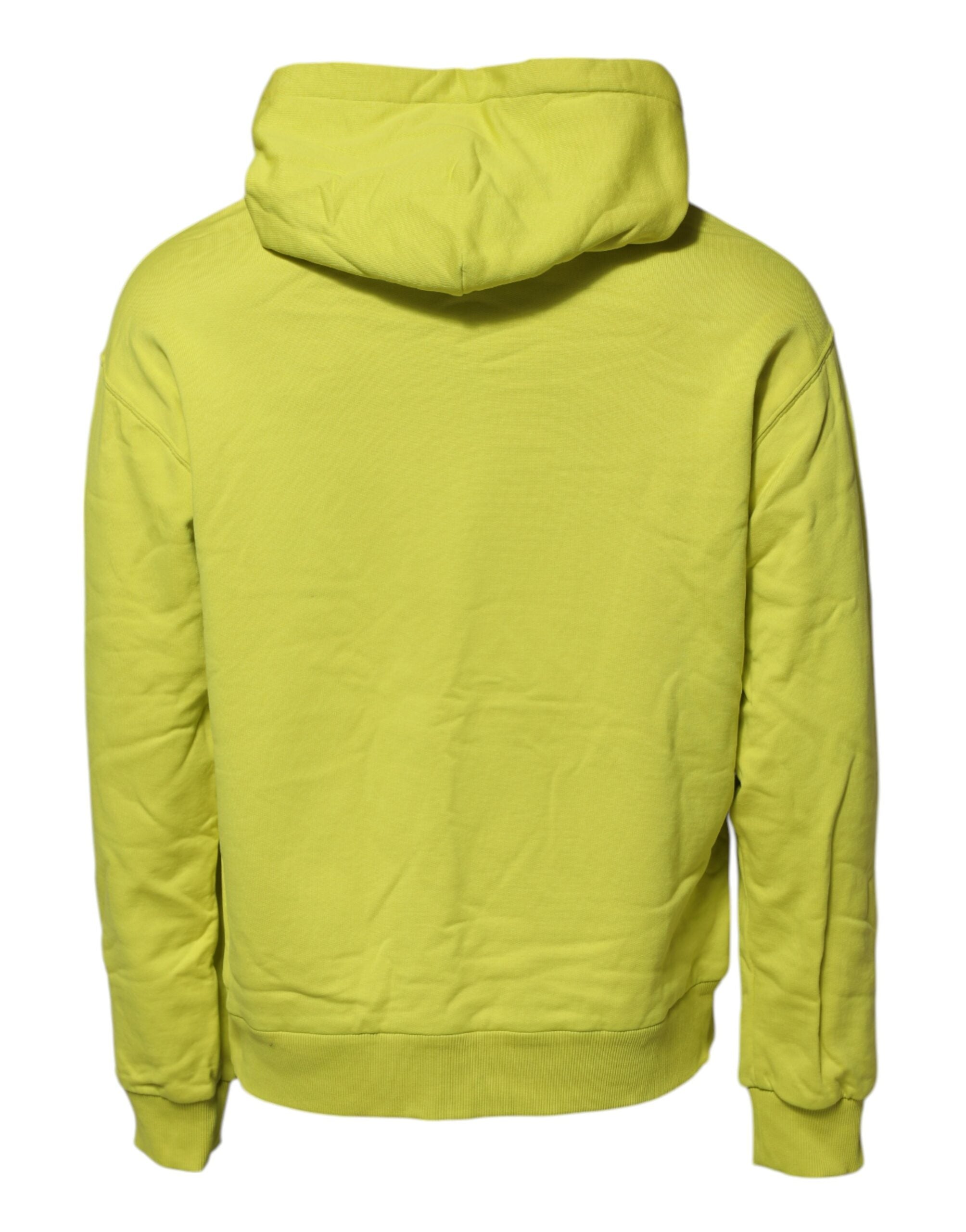 Sweat-shirt à capuche en coton vert Dolce & Gabbana avec logo visible, doux et décontracté pour un style chic.