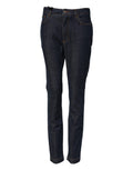 Jeans en denim Dolce & Gabbana Blue Queen Patch AUDREY taille moyenne, design tendance avec patchs sur le devant.
