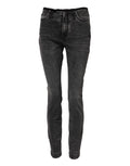 Jeans slim gris en coton de la marque Dolce & Gabbana, taille mi-haute, denim ajusté et tendance.