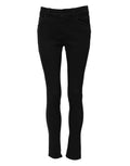 Jeans slim en coton noir de Dolce & Gabbana, taille mi-haute, denim ajusté, visible en détail sur l'image.