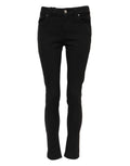 Jeans skinny en coton noir Dolce & Gabbana, taille moyenne, avec détails classiques et coupe ajustée.