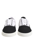 Chaussures sneakers pour homme Dolce & Gabbana en coton noir avec laçage, style élégant et moderne.