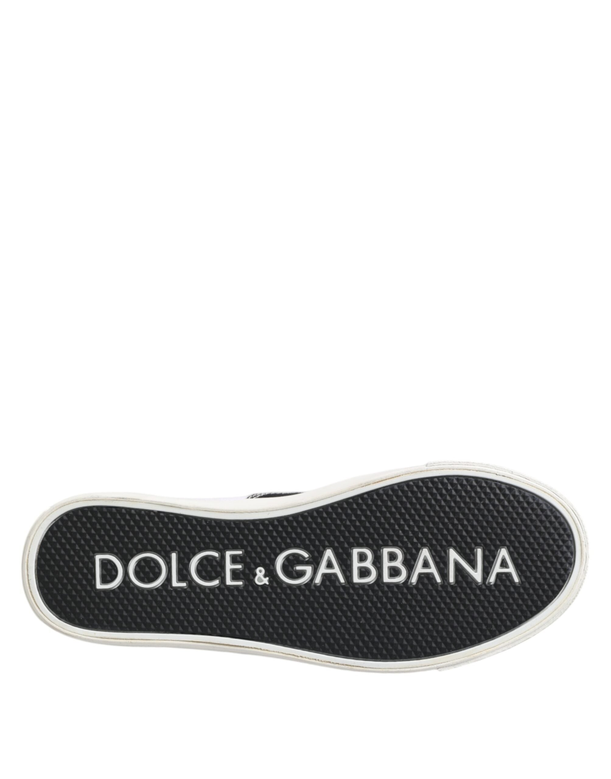 Chaussures sneakers noires en coton et canvas Dolce & Gabbana pour homme, avec lacets et design élégant.