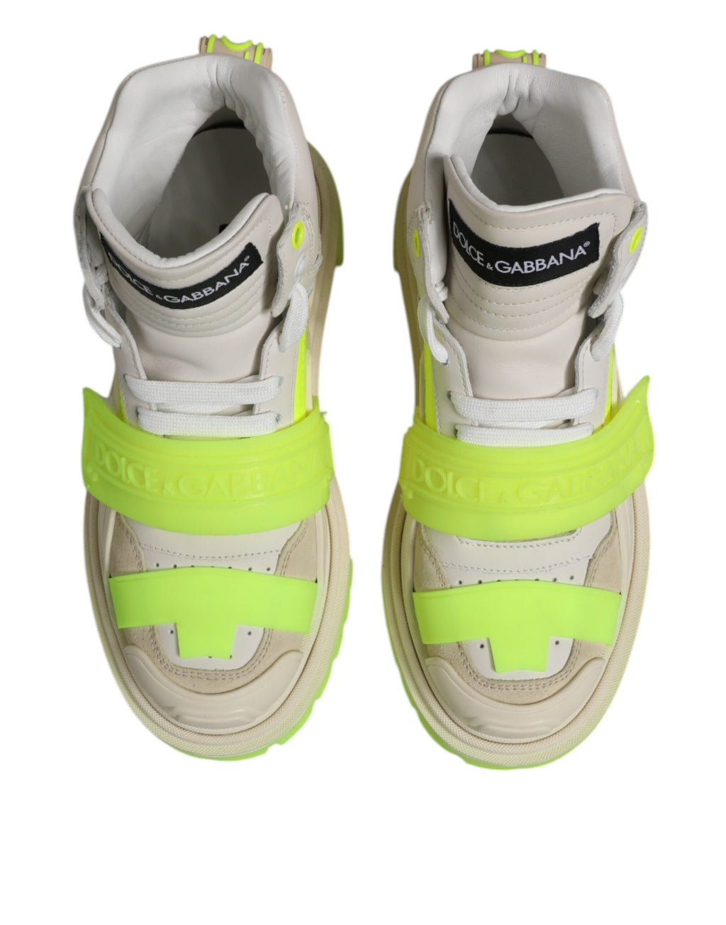 Chaussures de trekking multicolores Dolce & Gabbana, baskets sneakers en cuir avec détails colorés et semelle robuste.