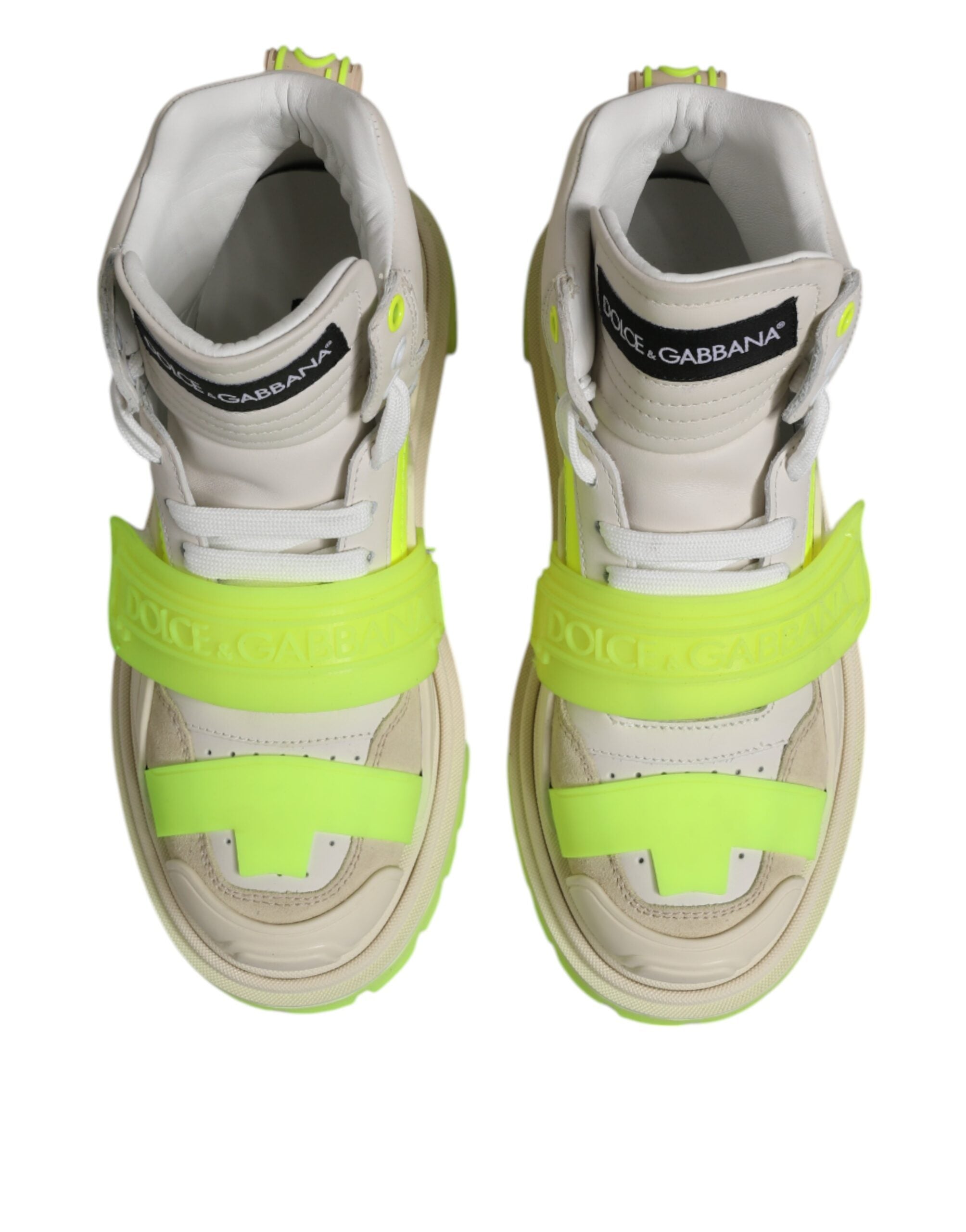 Chaussures de trekking multicolores Dolce & Gabbana, baskets sneakers en cuir avec détails colorés et semelle robuste.