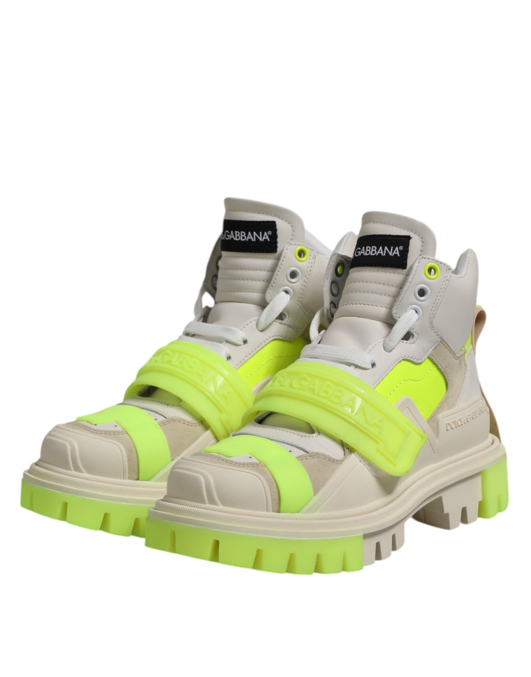 Chaussures de trekking multicolores Dolce & Gabbana, baskets de sport tendance avec semelle robuste et design coloré.
