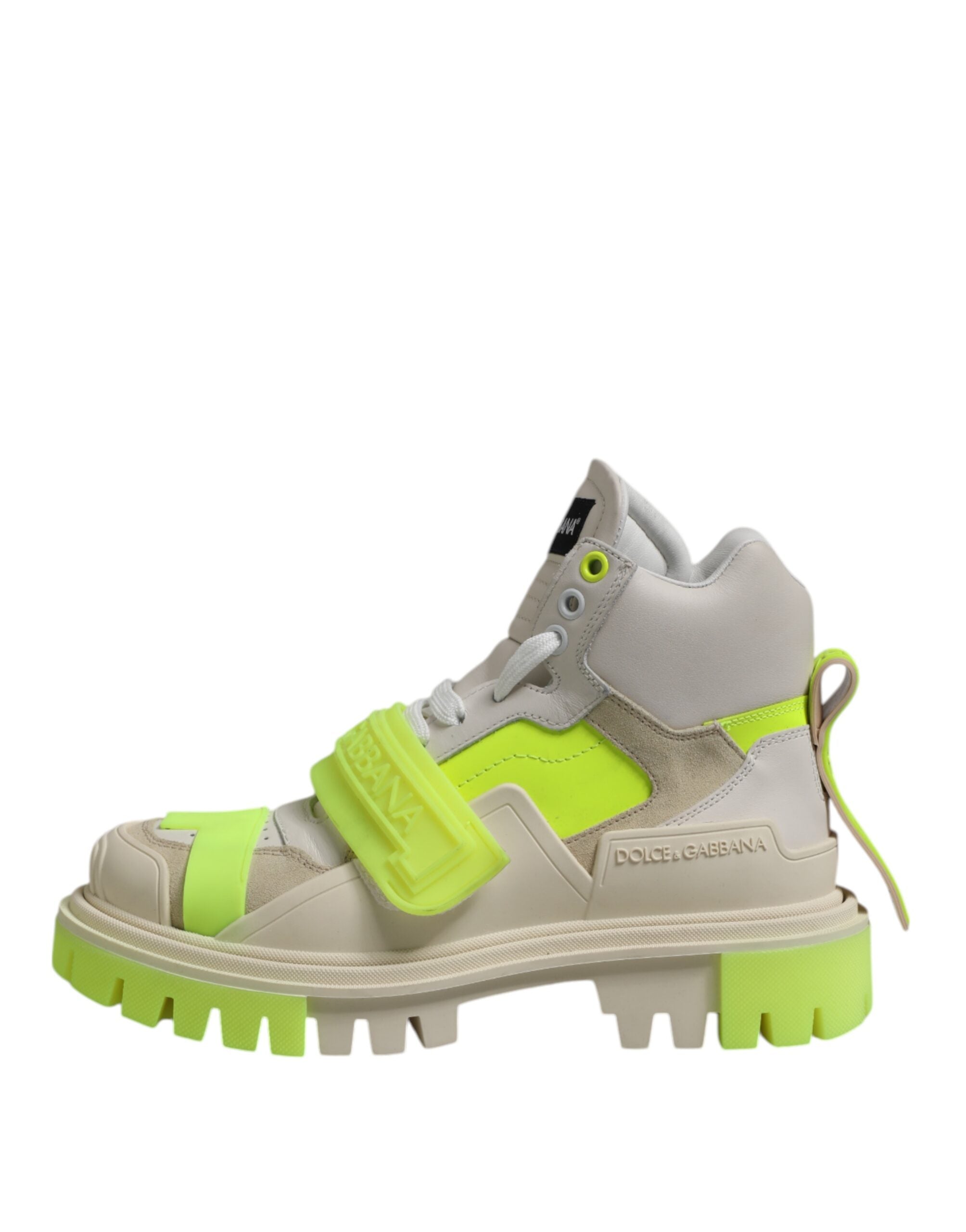 Chaussures de trekking Dolce & Gabbana multicolores, baskets de sport avec semelle robuste et détails colorés.