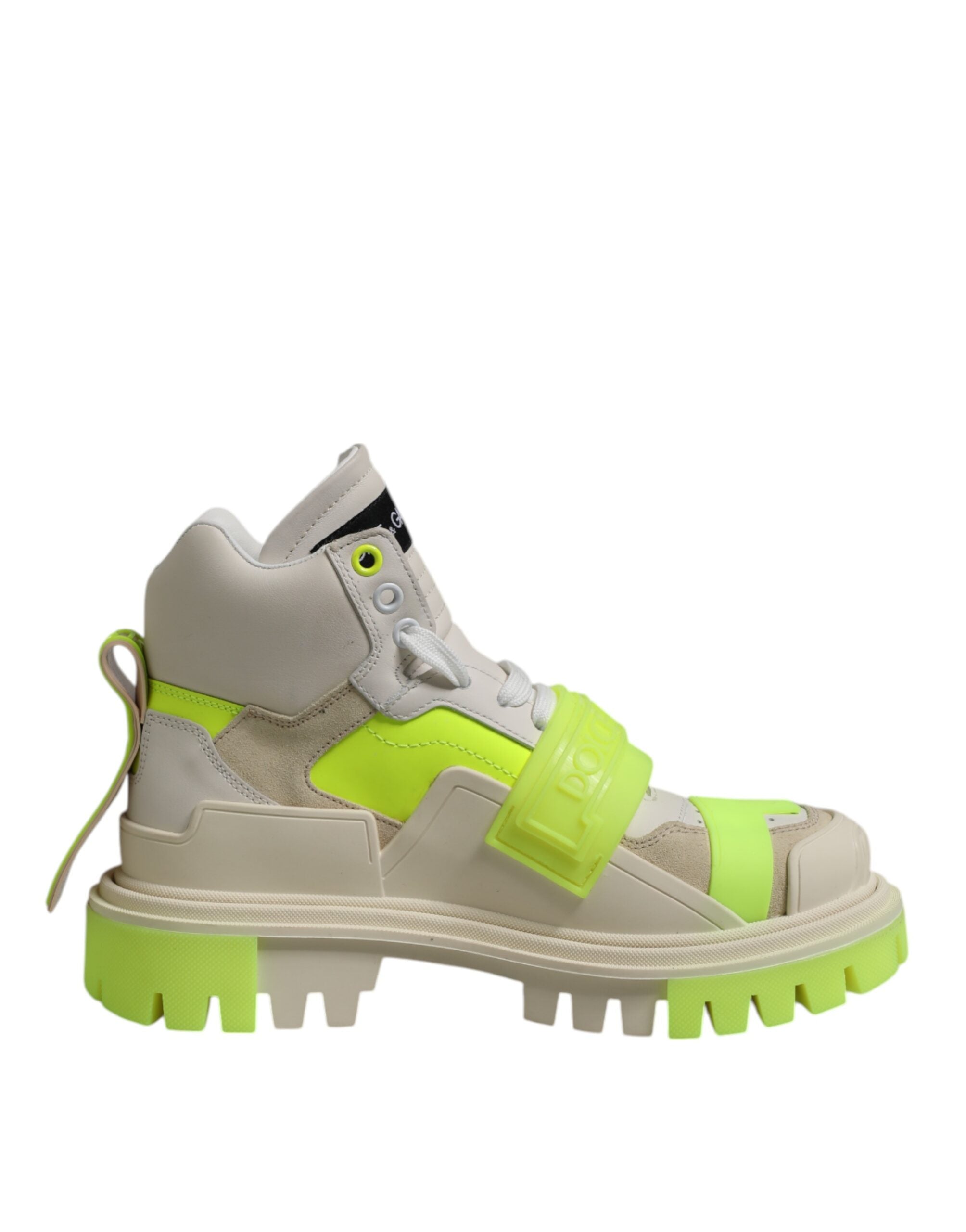 Chaussures de trekking multicolores Dolce & Gabbana, baskets de sport avec semelles épaisses et design coloré.