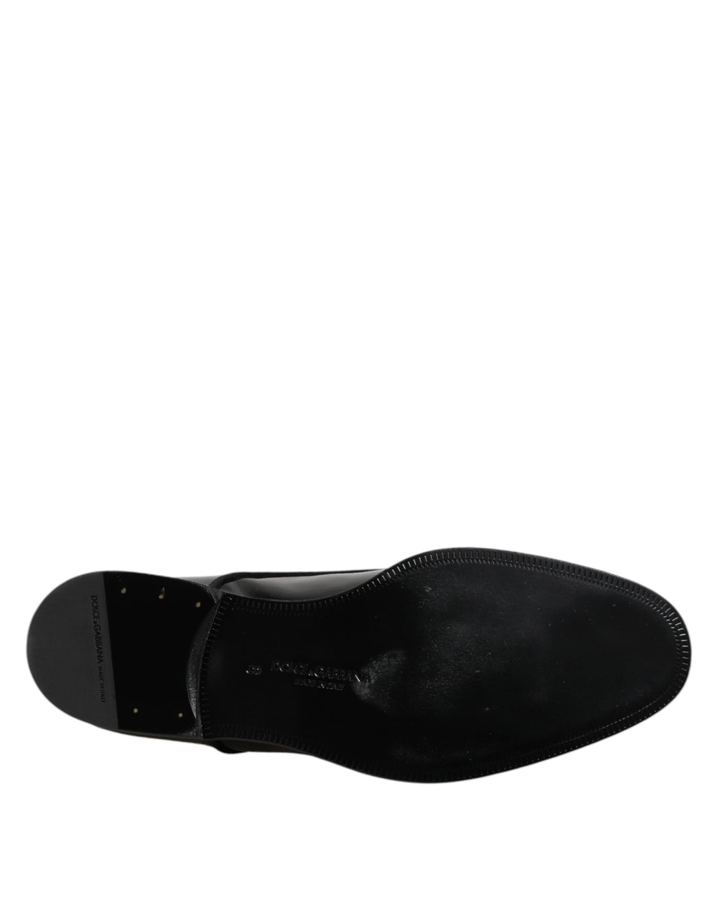 Chaussures Derby en cuir verni noir Dolce & Gabbana, chaussures formelles élégantes pour homme.