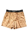 Ensemble de boxers hommes Dolce & Gabbana beige avec masque pour les yeux, sous-vêtements confortables et élégants.