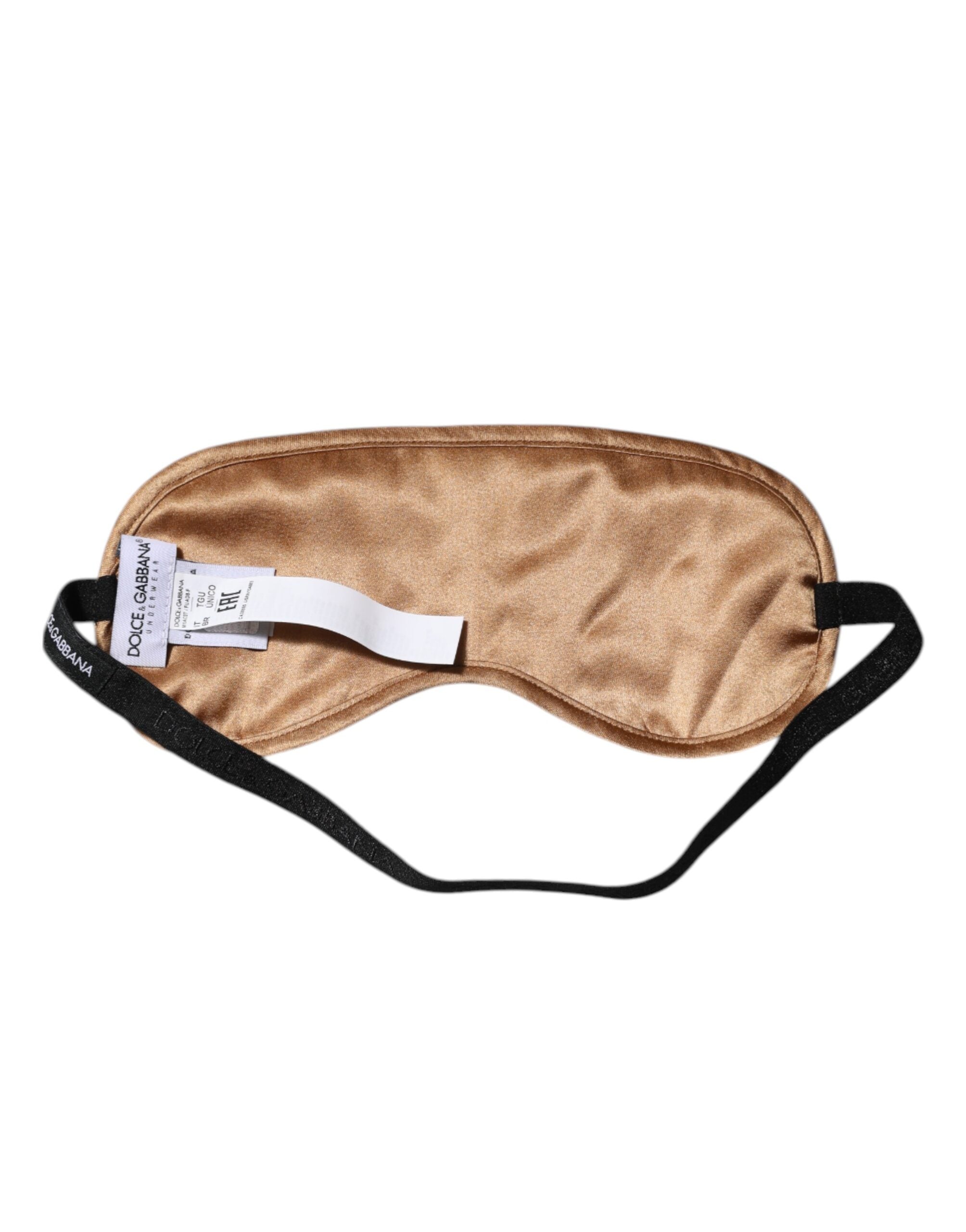Coffret de boxers beige pour homme Dolce & Gabbana avec masque pour les yeux, ensemble de sous-vêtements confortables.