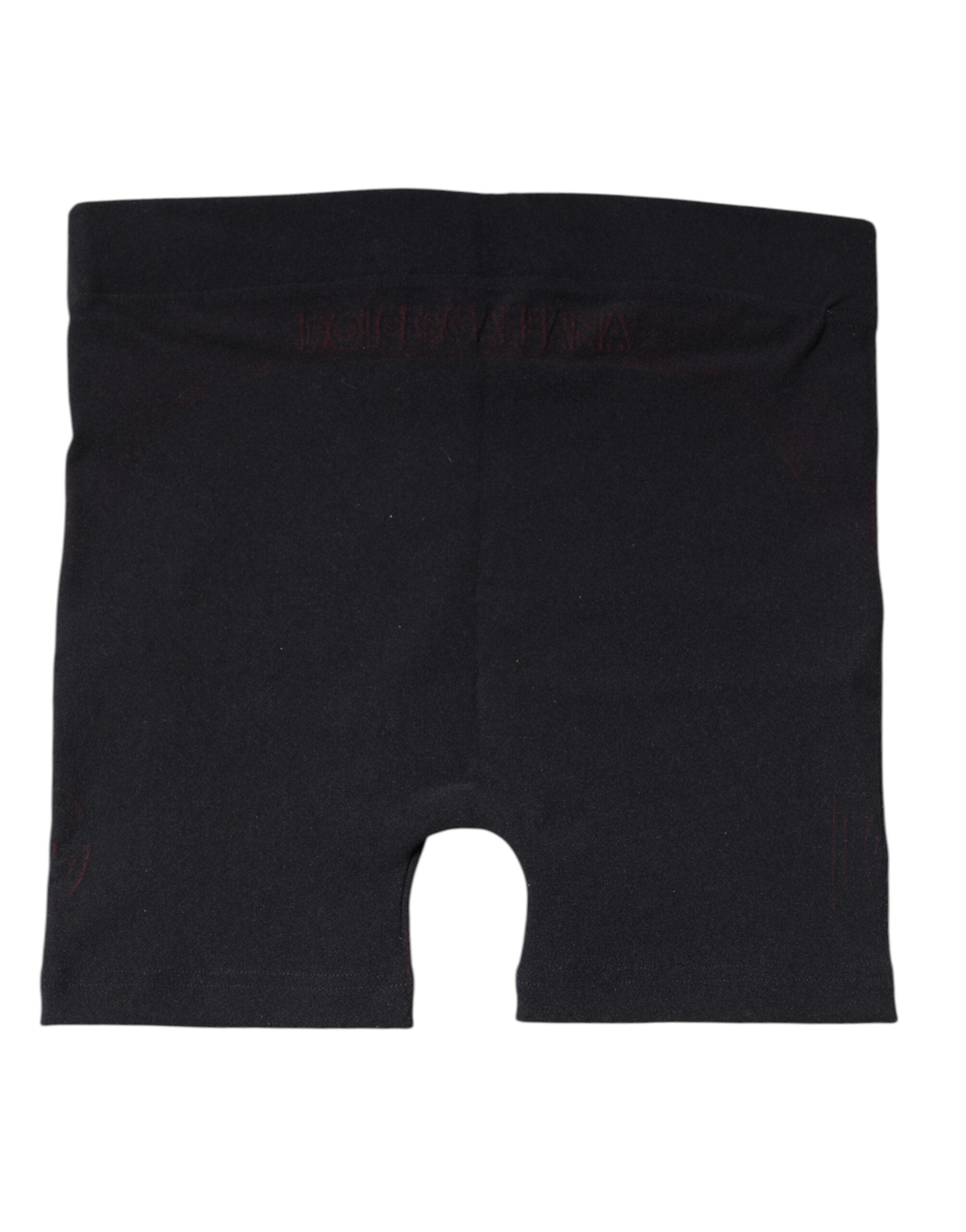 Sous-vêtements boxer en nylon stretch noir de Dolce & Gabbana, design élégant et confortable pour homme.