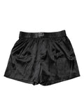 Boxers Dolce & Gabbana noirs avec logo, taille régulière, sous-vêtements masculins en coton, vue de face.