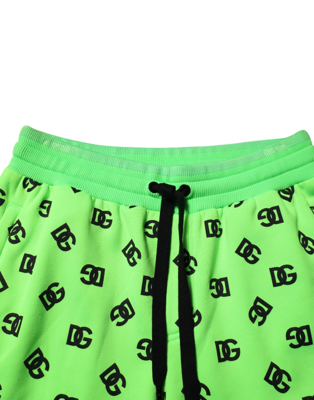 Pantalon de jogging homme Dolce & Gabbana vert avec logo imprimé, style décontracté et confortable.