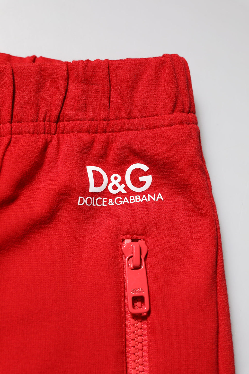 Pantalon jogger pour homme Dolce & Gabbana en viscose rouge avec logo, pantalon de sweatpants décontracté.