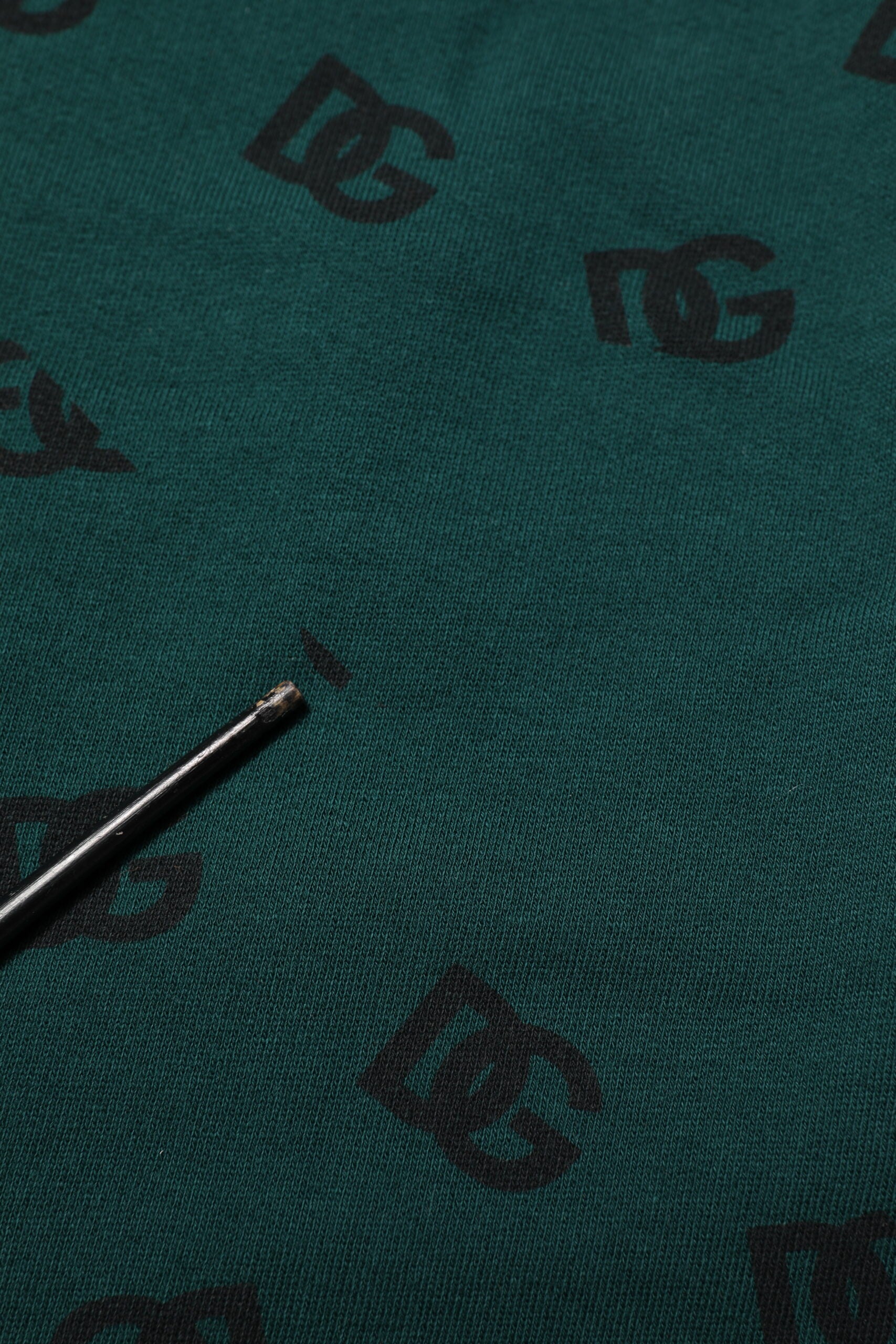 Pantalon de jogging vert Dolce & Gabbana avec logo imprimé, homme, sweatpants confortables en tissu doux.