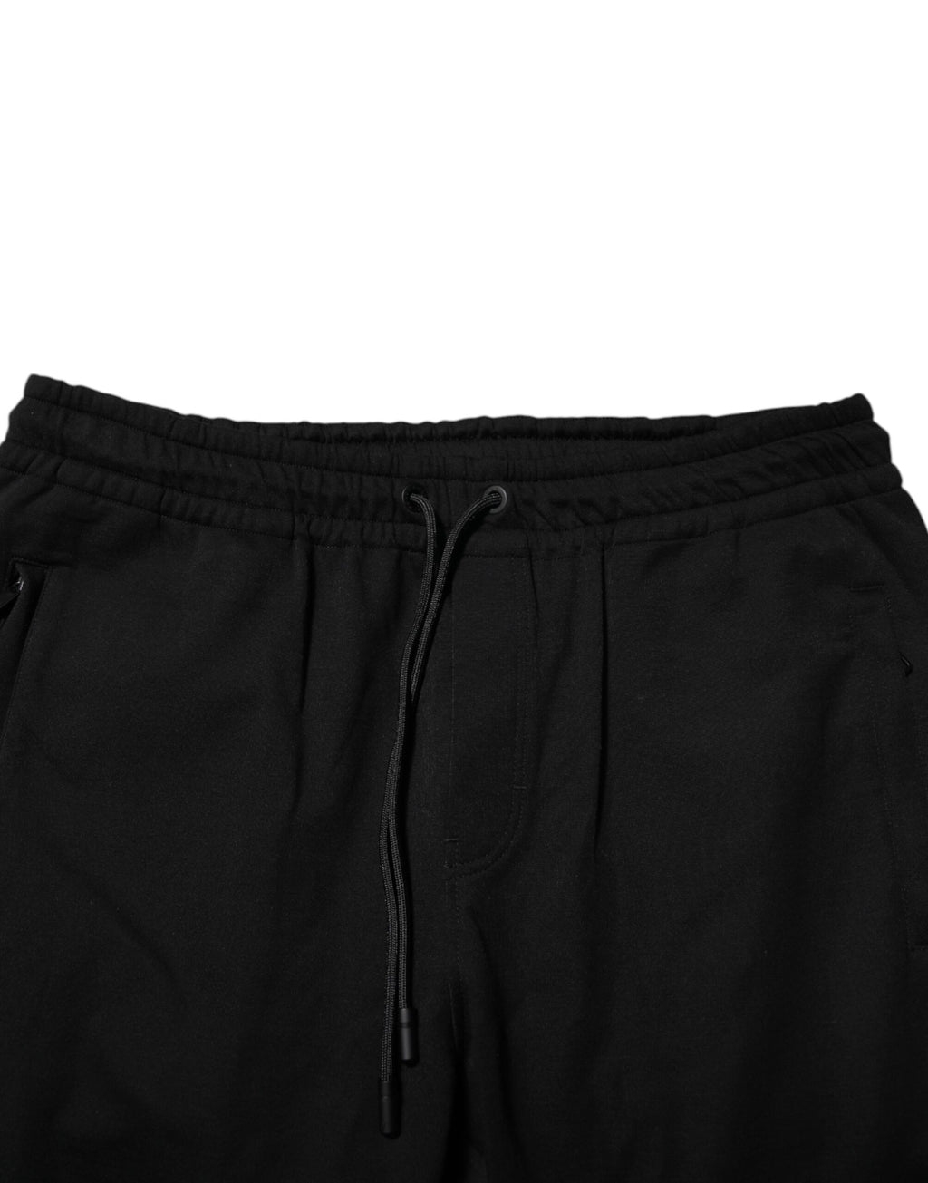 Pantalon jogger en coton noir pour homme de Dolce & Gabbana, style décontracté avec poches et ceinture élastique.
