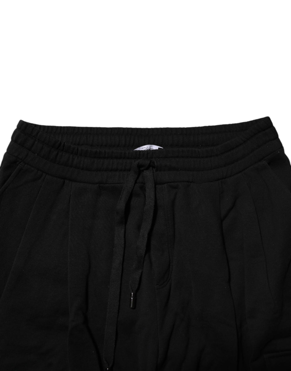 Pantalon de jogging Dolce & Gabbana en coton noir avec logo, style décontracté et confortable pour homme.