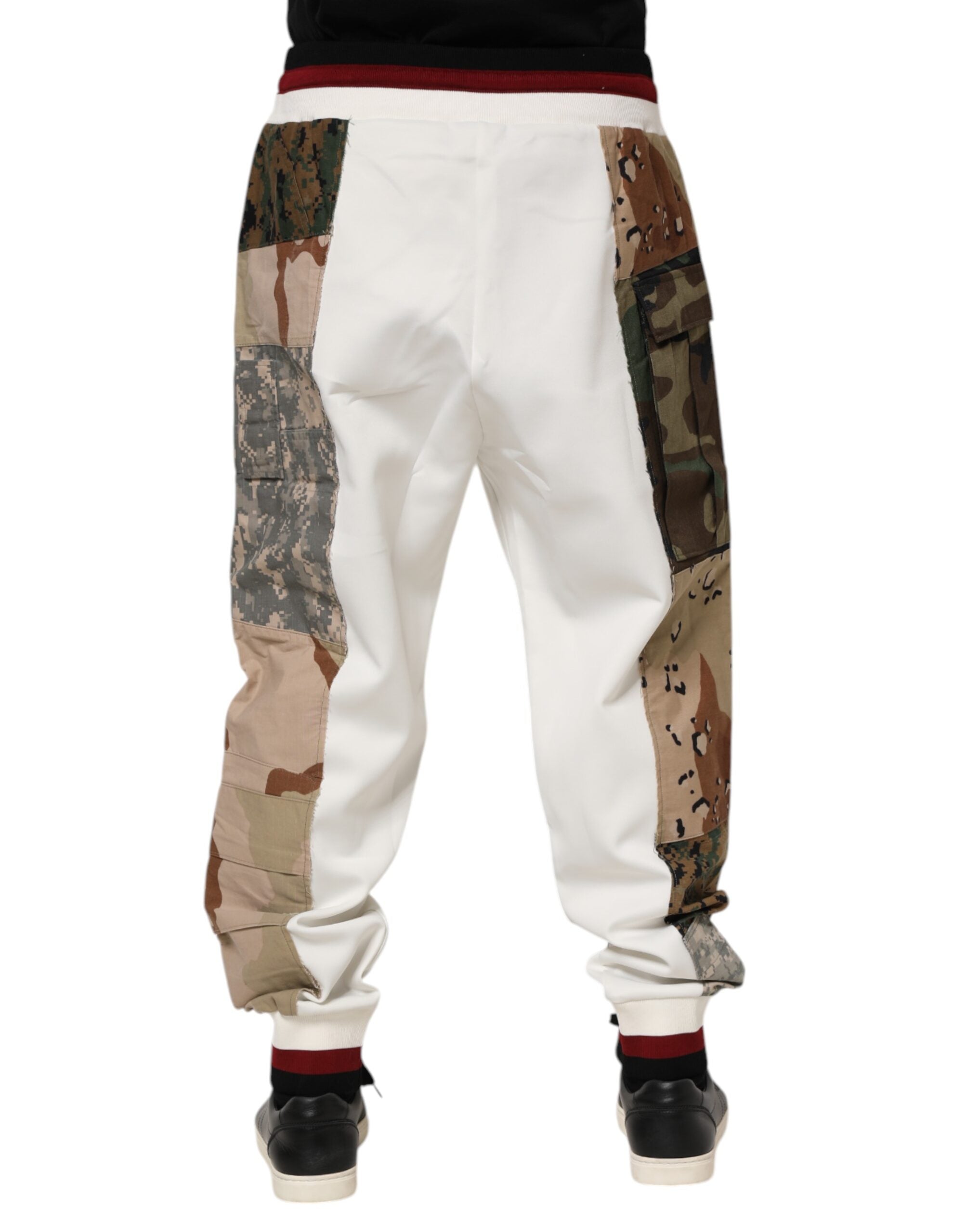 Dolce & Gabbana Weiße Patchwork Jogginghose