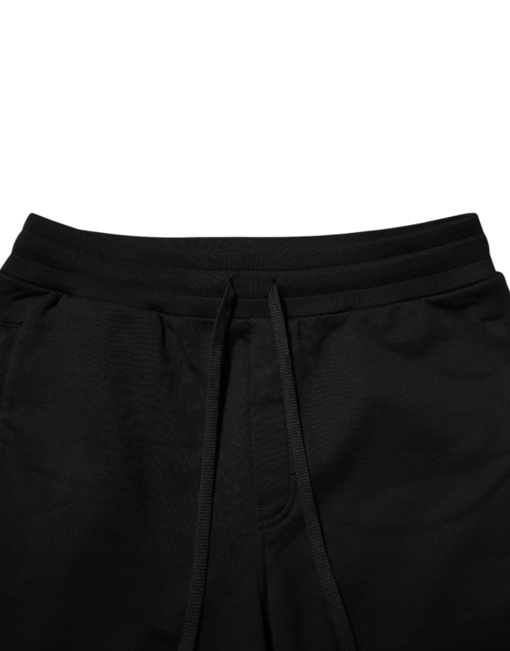 Dolce & Gabbana Schwarze Baumwoll-Jogginghose für Herren mit Logo-Band