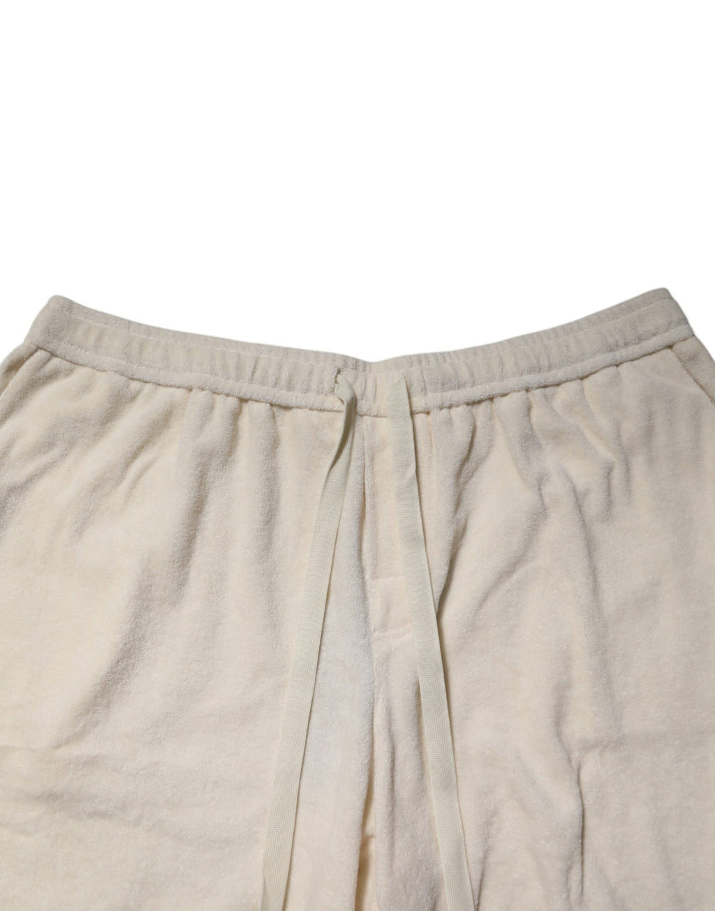 Shorts bermuda en coton ivoire de Dolce & Gabbana pour homme, sweatshorts élégants et confortables.