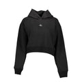 Sweatshirt femme en coton noir de Calvin Klein, coupe décontractée et logo discret sur la poitrine.
