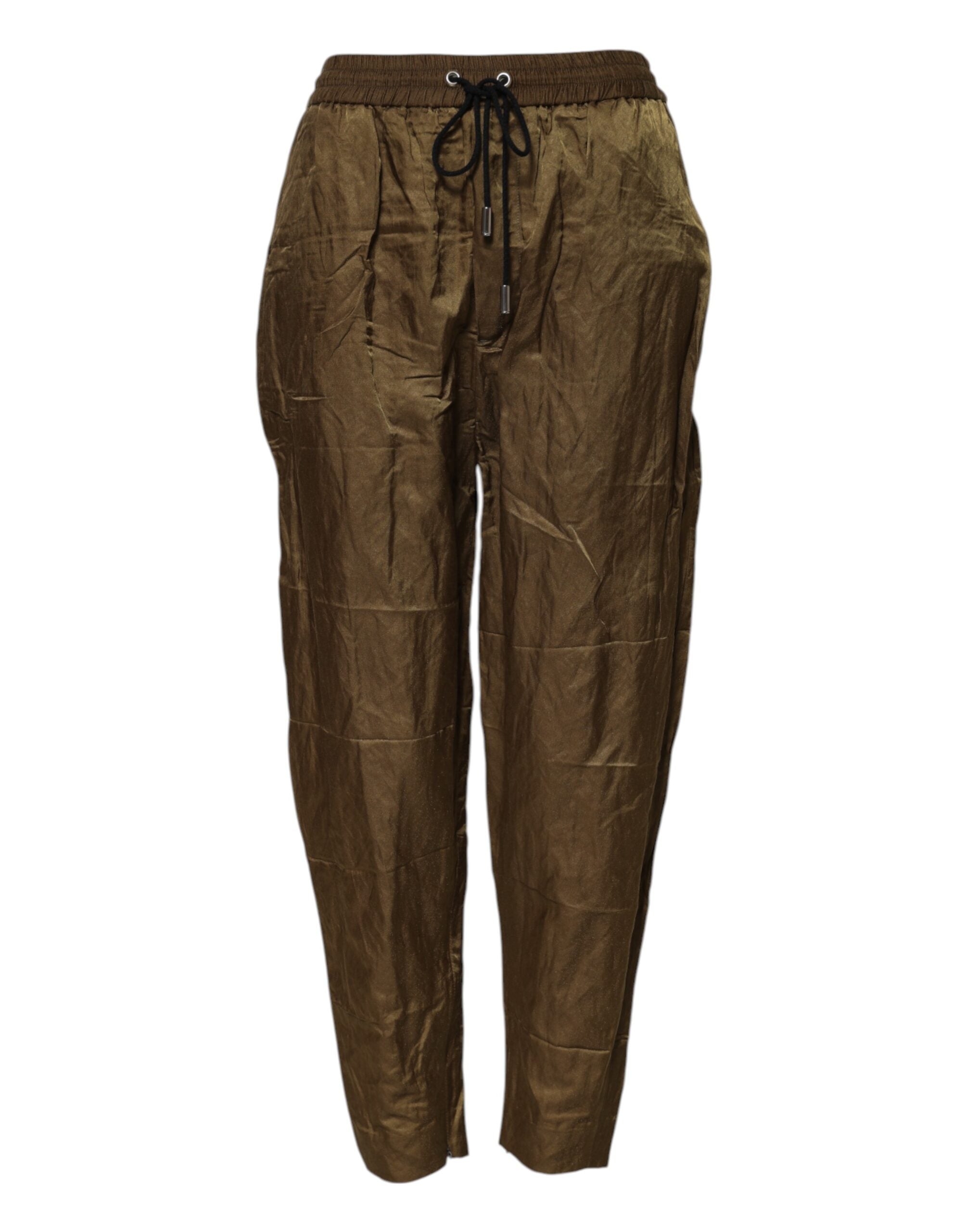 Pantalon de survêtement marron à taille mi pour femme de la marque Dsquared², coupe confortable et décontractée.