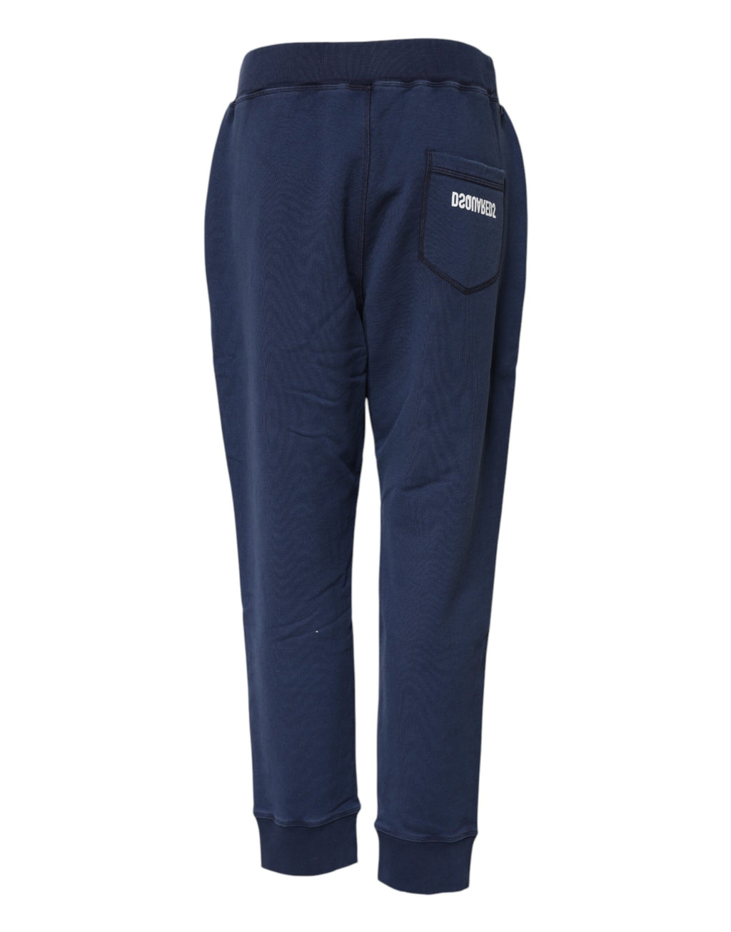 Pantalon jogger en coton bleu taille moyenne de Dsquared², style décontracté avec coupe confortable.