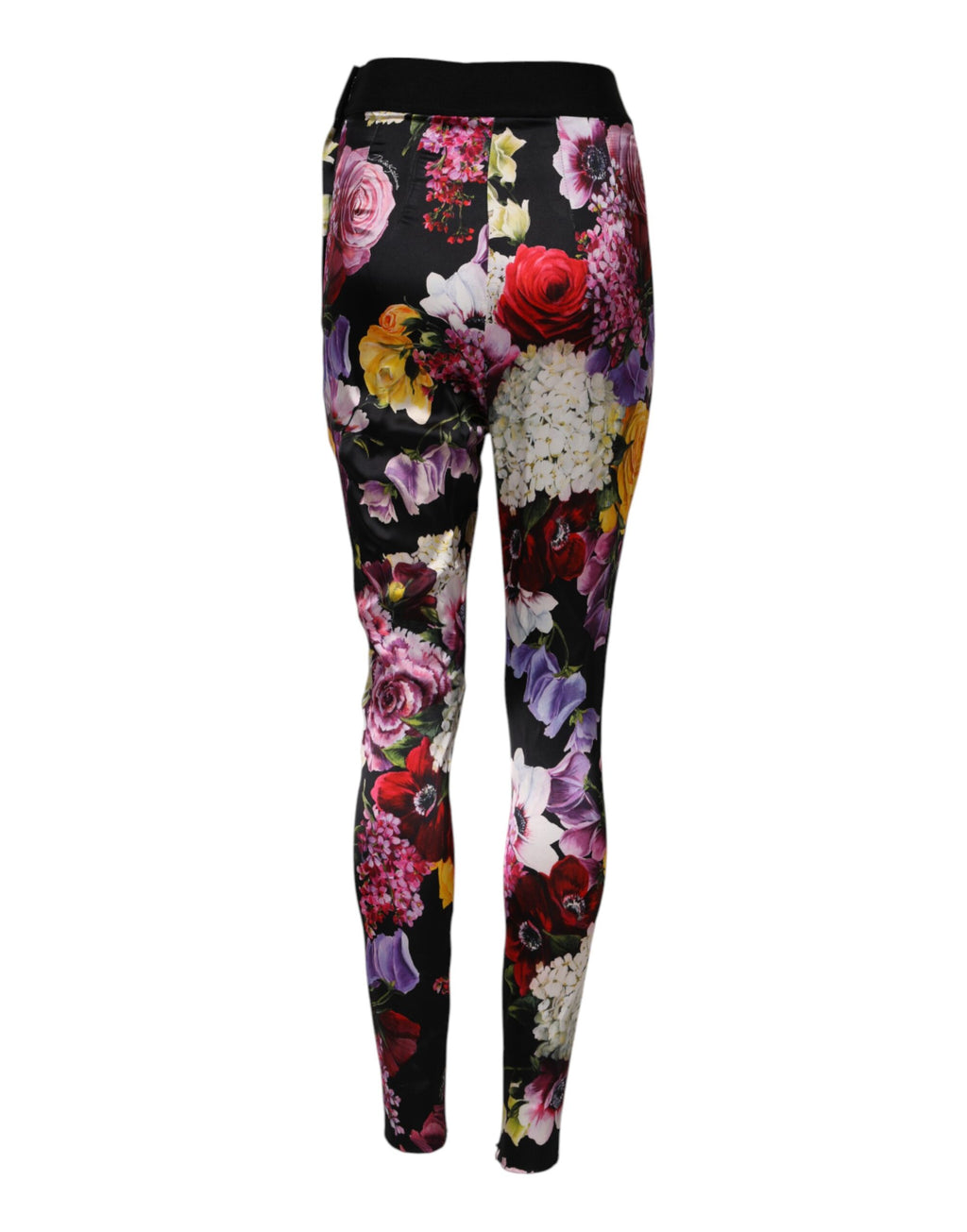 Leggings Dolce & Gabbana à fleurs multicolores, taille élastique, pantalon stretch élégant pour femme.