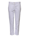 Jeans blancs en coton stretch à taille moyenne de Dolce & Gabbana, coupe moderne et élégante.