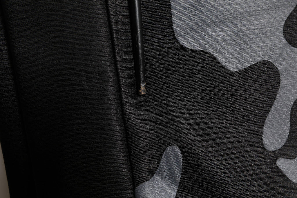 Pull à capuche camouflage noir Dolce & Gabbana, sweat-shirt à manches longues avec logo de la marque.
