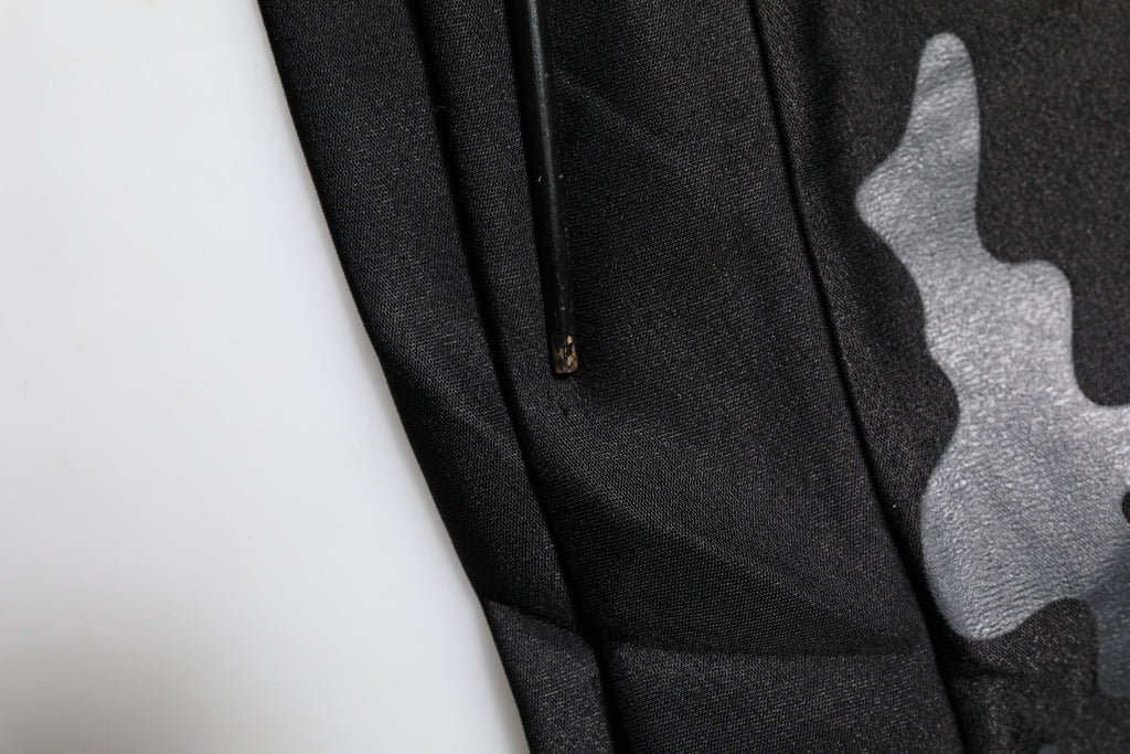 Pull à capuche Dolce & Gabbana noir camouflage, sweat-shirt tendance en coton avec motifs urbains.