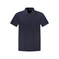Polo homme Hugo Boss Blu en coton, col classique et manches courtes, vue frontale sur un fond blanc.