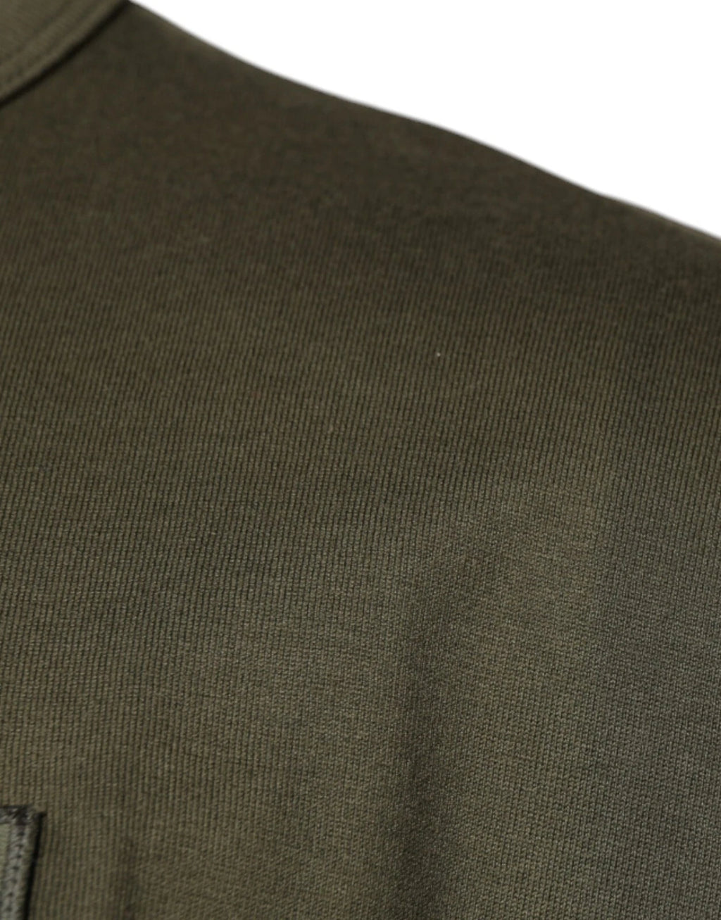 T-shirt Dolce & Gabbana DG Love en coton vert army avec col rond, vue de face.