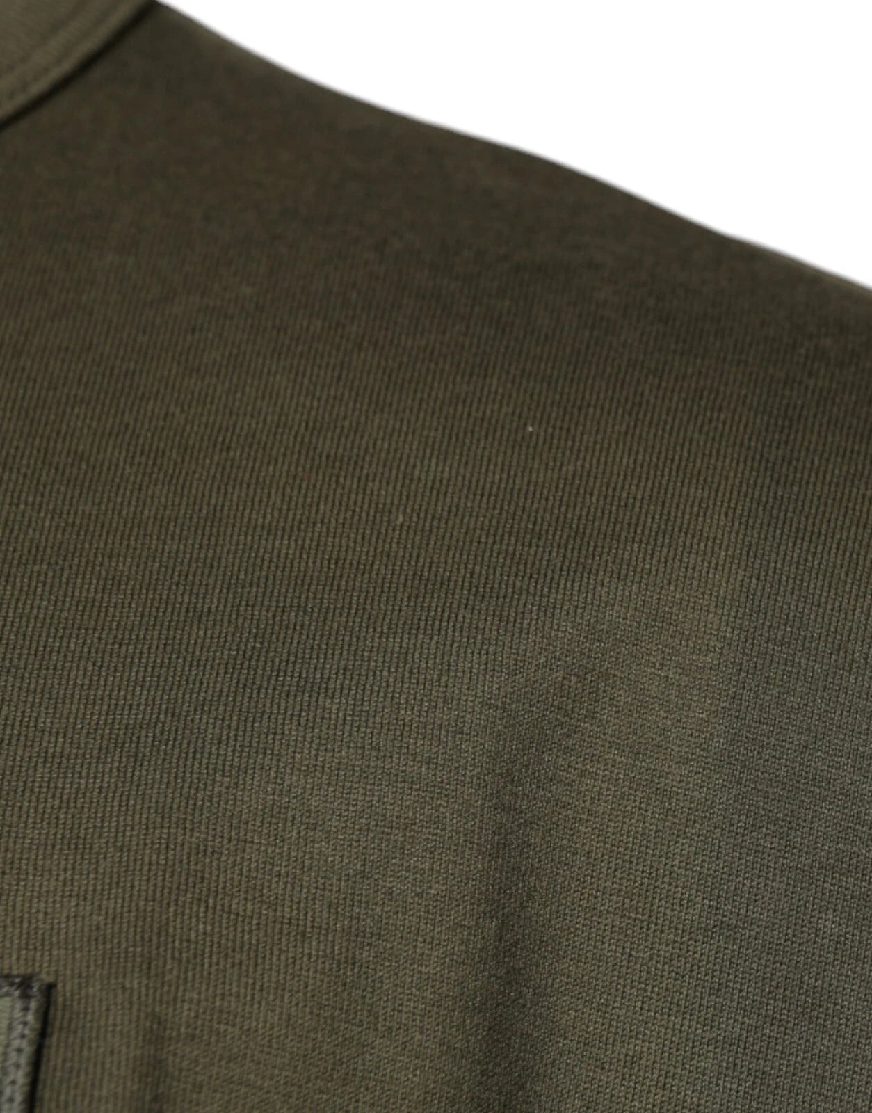 T-shirt Dolce & Gabbana DG Love en coton vert army avec col rond, vue de face.