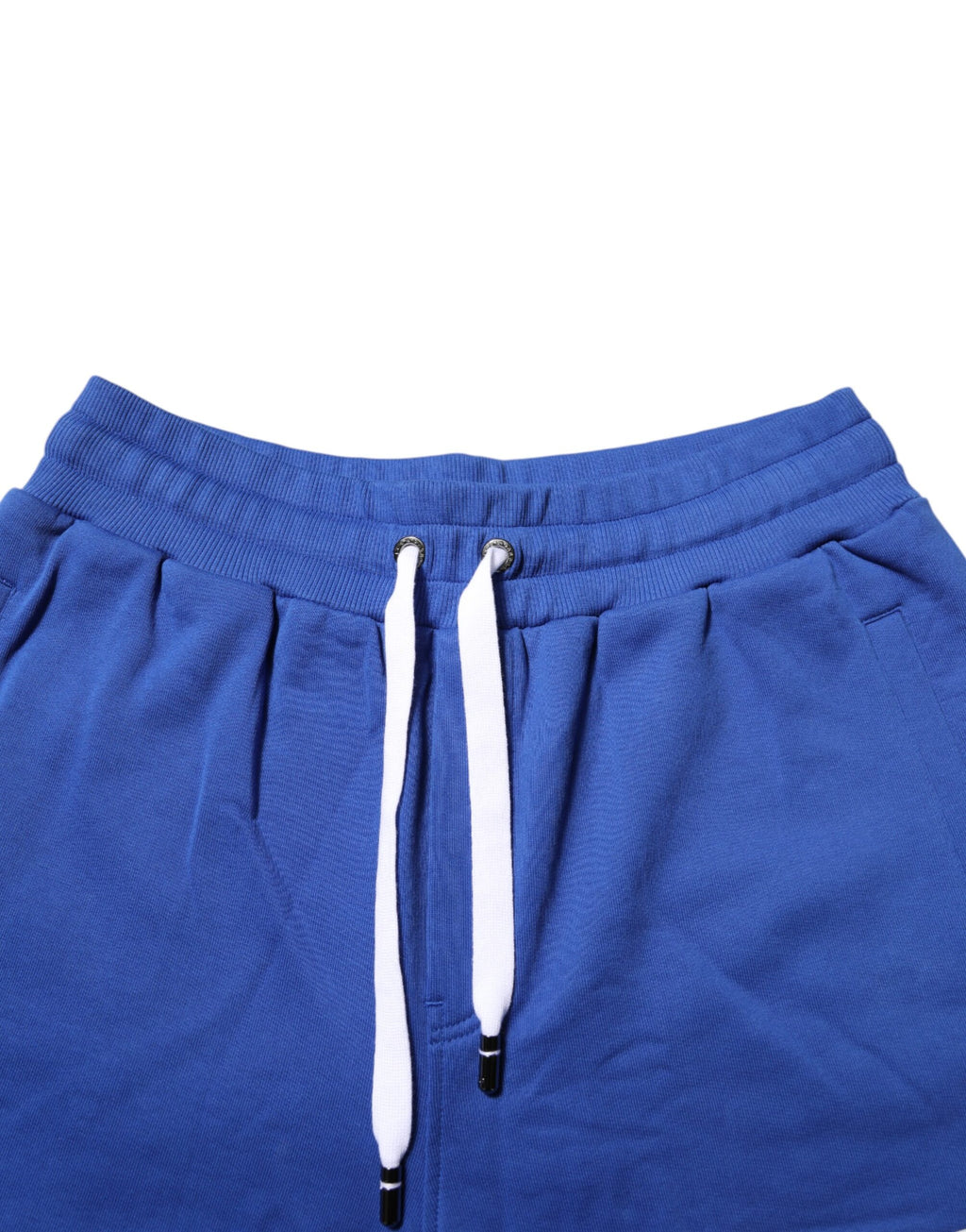 Shorts bermuda en coton Dolce & Gabbana avec logo bleu, style décontracté et confortable, adaptés pour un look estival.