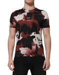 T-shirt homme Dolce & Gabbana à col rond, camouflage multicolore, style décontracté et tendance.