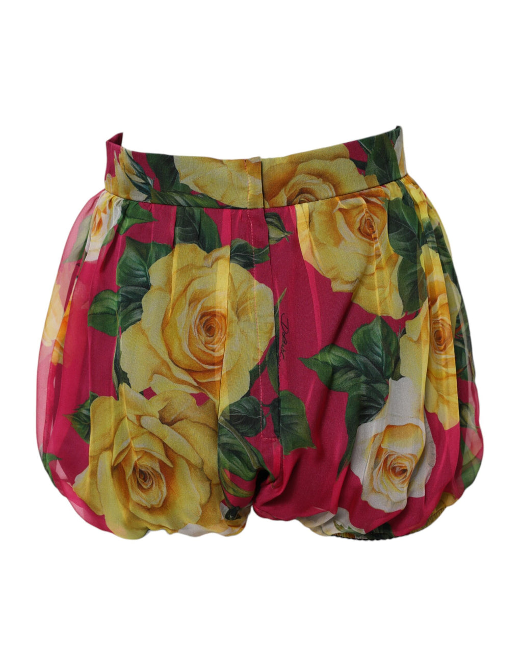 Shorts pour femmes Dolce & Gabbana rouge à floral, taille haute, style sexy et tendance, en tissu léger et élégant.