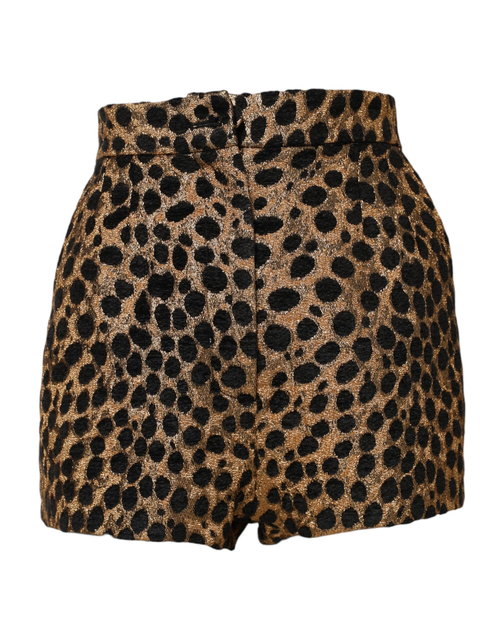 Shorts Dolce & Gabbana à imprimé léopard marron, taille haute, style hot pants pour femme.