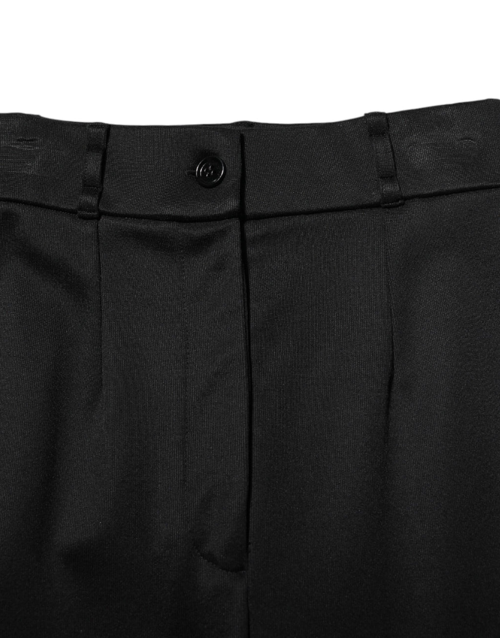 Leggings skinny en nylon noir à taille haute de Dolce & Gabbana, ajustés et élégants, visibles en image.